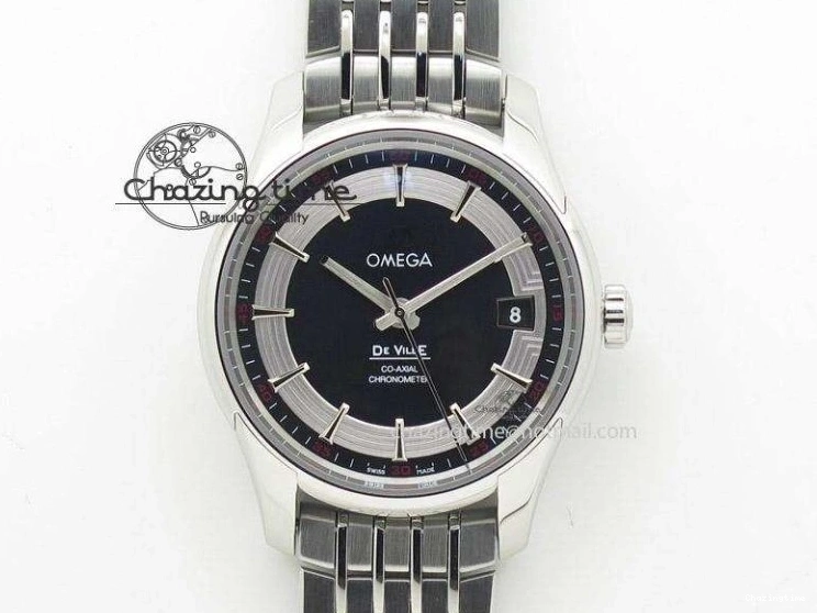 0208 Soft De Ville Date SS MKF 1:1 Best Edition Blue Dial Roman Marker on Black Leather Strap A 7745